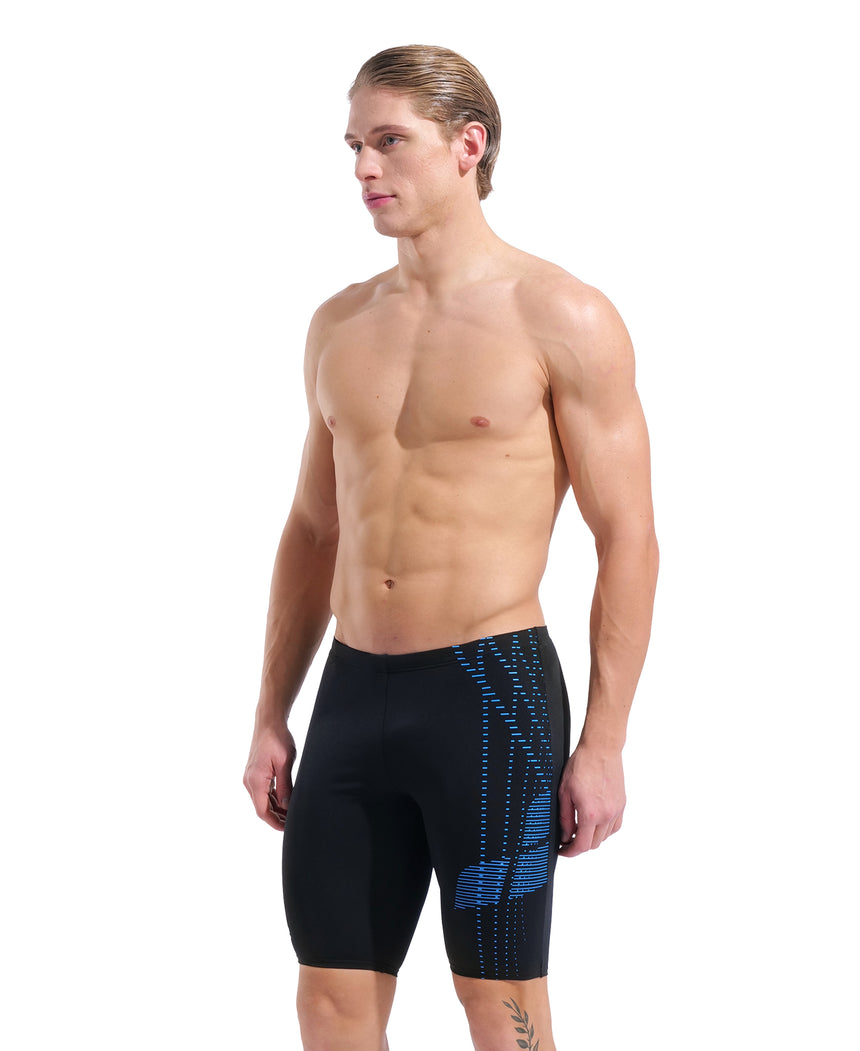 Arena Herren Schwimmjammer Asymmetrisches Design Schwarz/Türkis