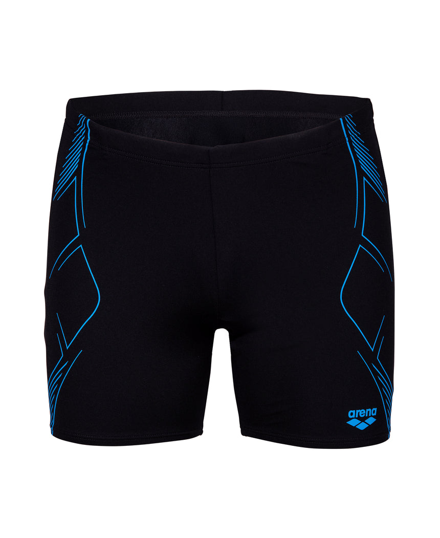 Arena Heren Zwemjammer Graphic Mid Zwart Turquoise
