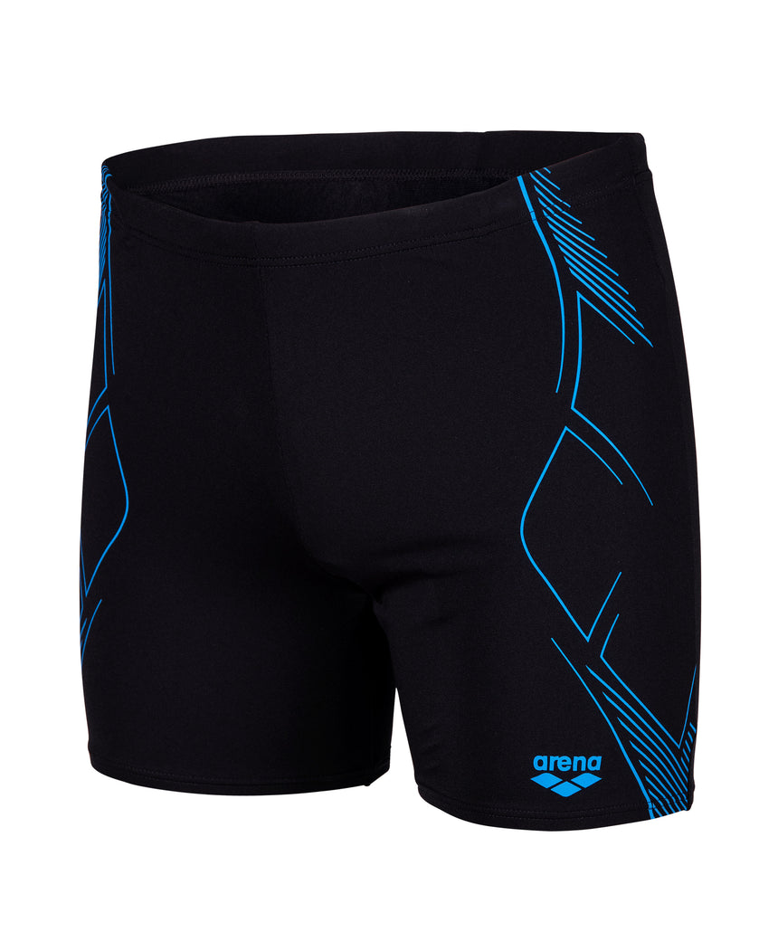Arena Heren Zwemjammer Graphic Mid Zwart Turquoise