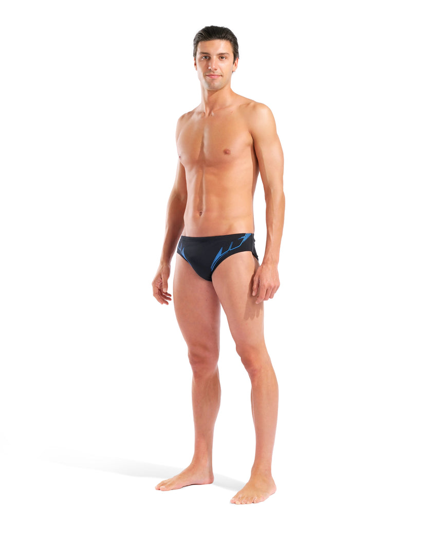 Arena Heren Zwemslip Graphic Zwart/Blauw