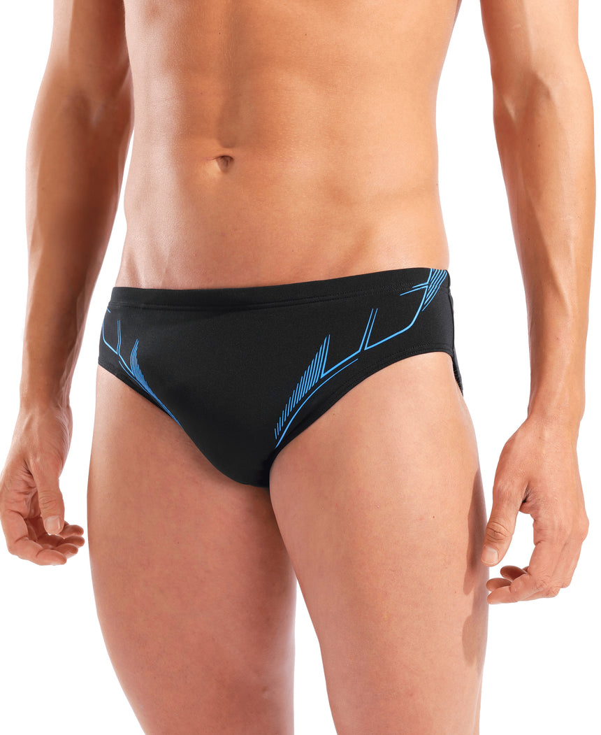 Arena Heren Zwemslip Graphic Zwart/Blauw