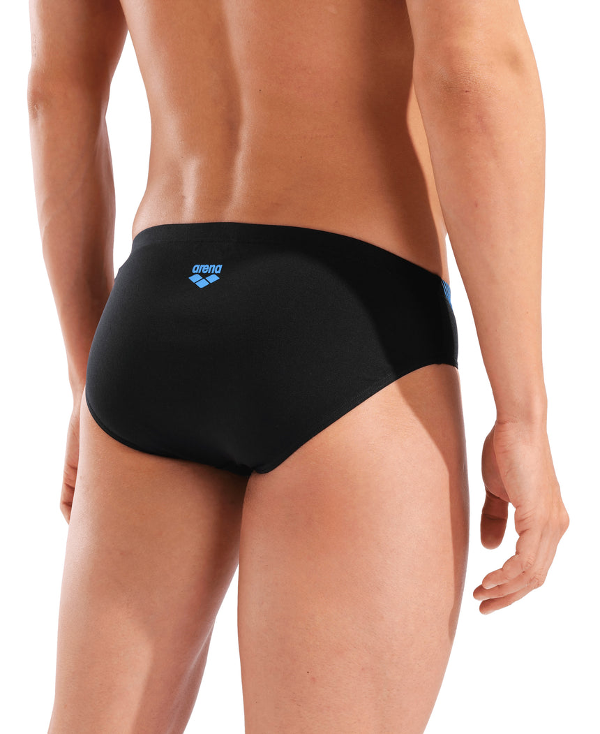 Arena Heren Zwemslip Graphic Zwart/Blauw