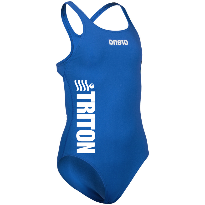 Arena Triton Meisjes Badpak Team Swim Pro Solid Blauw