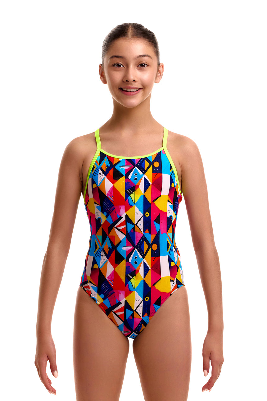 Funkita Meisjes Badpak Diamond Back Broken Blox