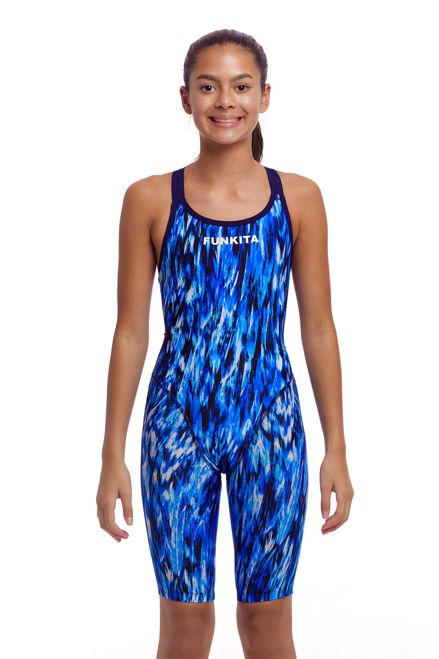 Funkita Girls Swimsuit Fast Legs Wing Streak