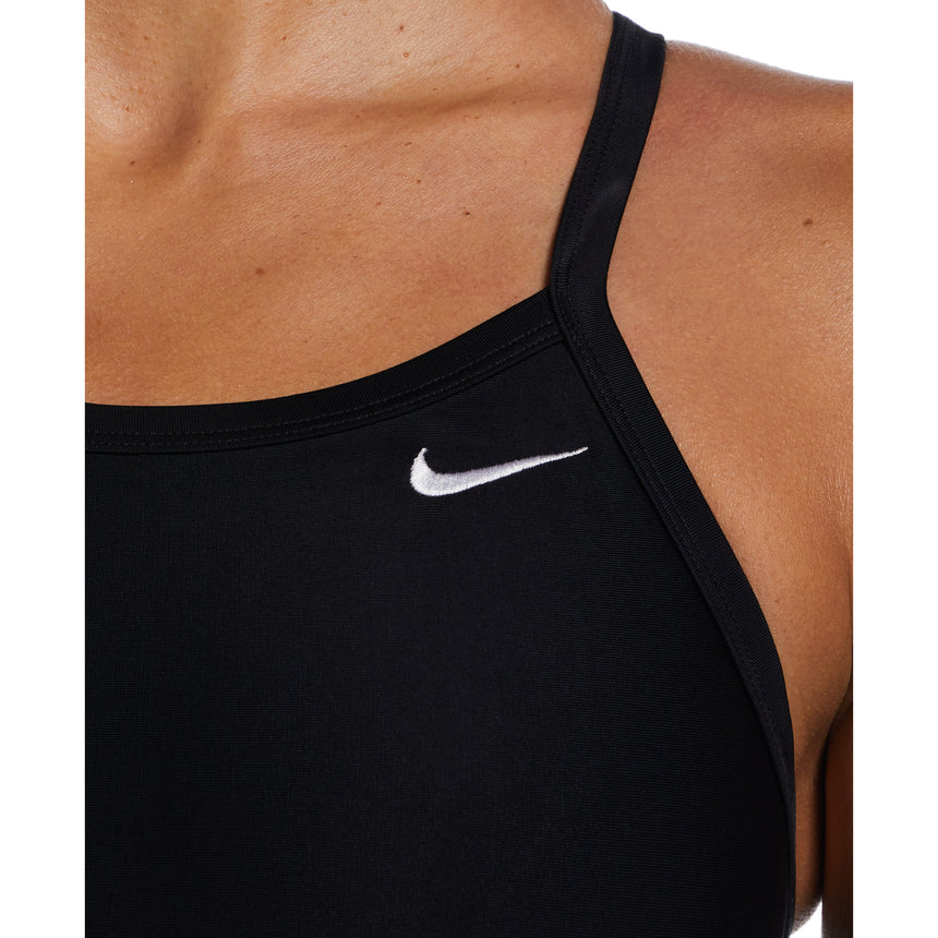 Nike Badeanzug Solid Racerback Schwarz