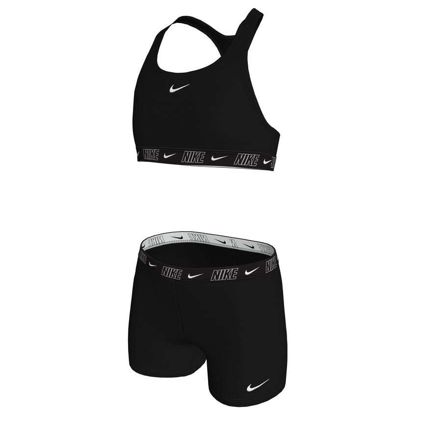 Nike Girls Bikini Set Racerback Short Solid Black