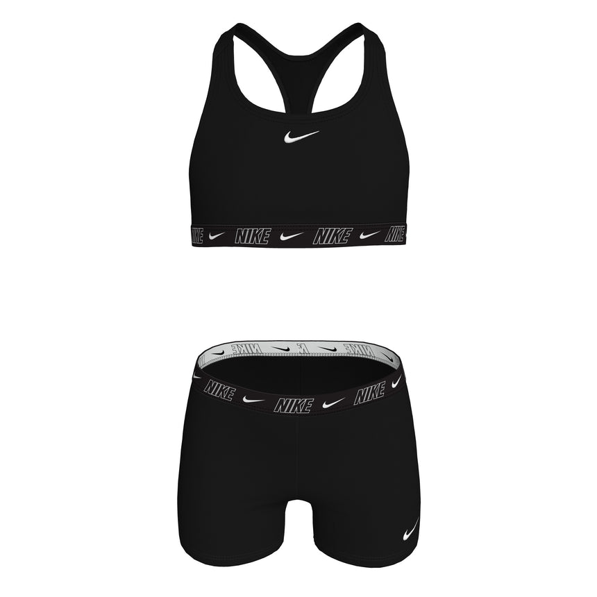 Nike Girls Bikini Set Racerback Short Solid Black