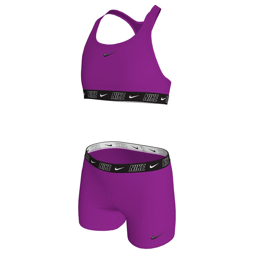 Nike Meisjes Bikini Set Racerback Short Solid Paars