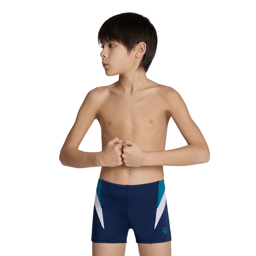 Arena B Swim Short Panel Navy-Deep-Teal-White