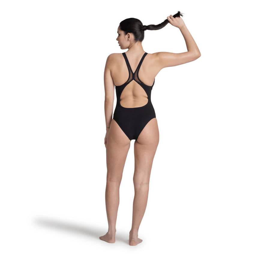 Arena Badeanzug Mesh Panels Swim Pro Back Schwarz