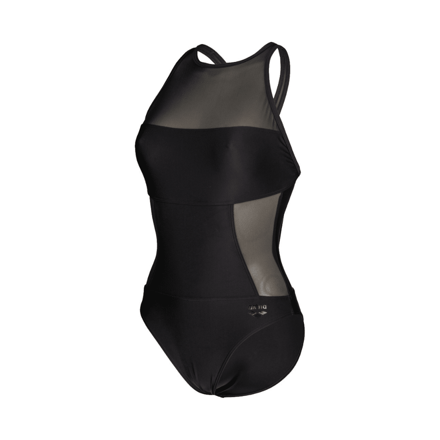 Arena Badeanzug Mesh Panels Swim Pro Back Schwarz