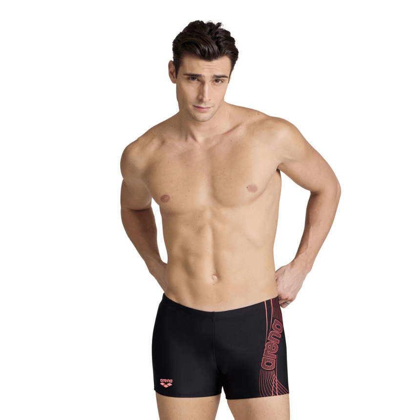 Arena M Dreamy Swim Short Black-Fluo-Red