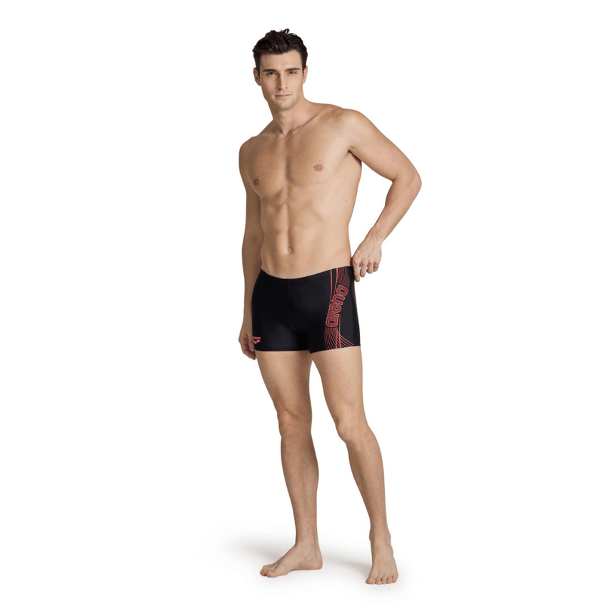 Arena M Dreamy Swim Short Black-Fluo-Red