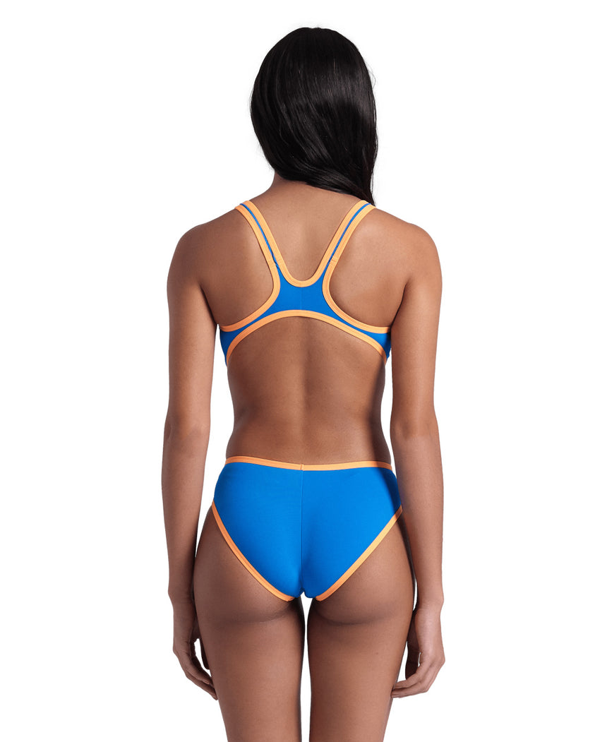 Arena Badpak One Biglogo One Piece Blauw Rivier-Fluo-Oranje