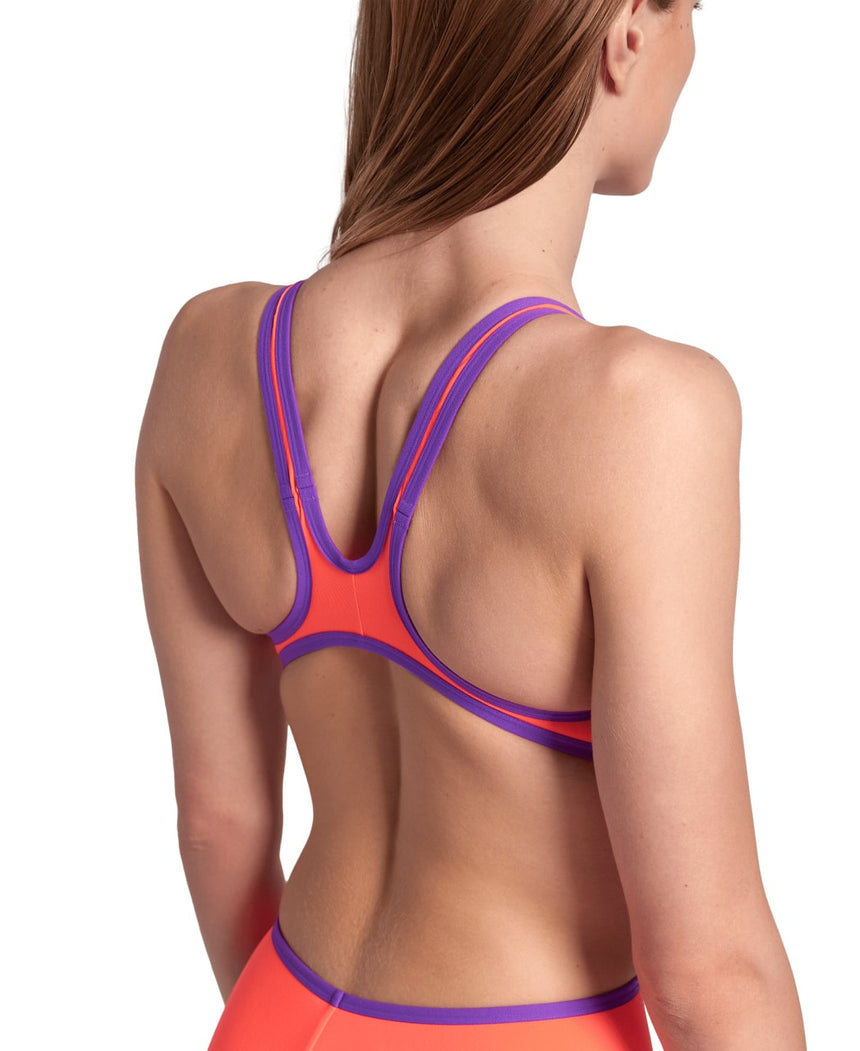 Arena Badpak One Biglogo One Piece Fel Koraal-Paars