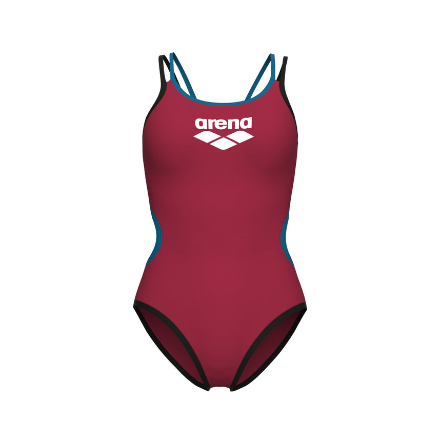 Arena Badpak One Double Cross Back One Piece Rood-Zwart-Blauw Kosmos