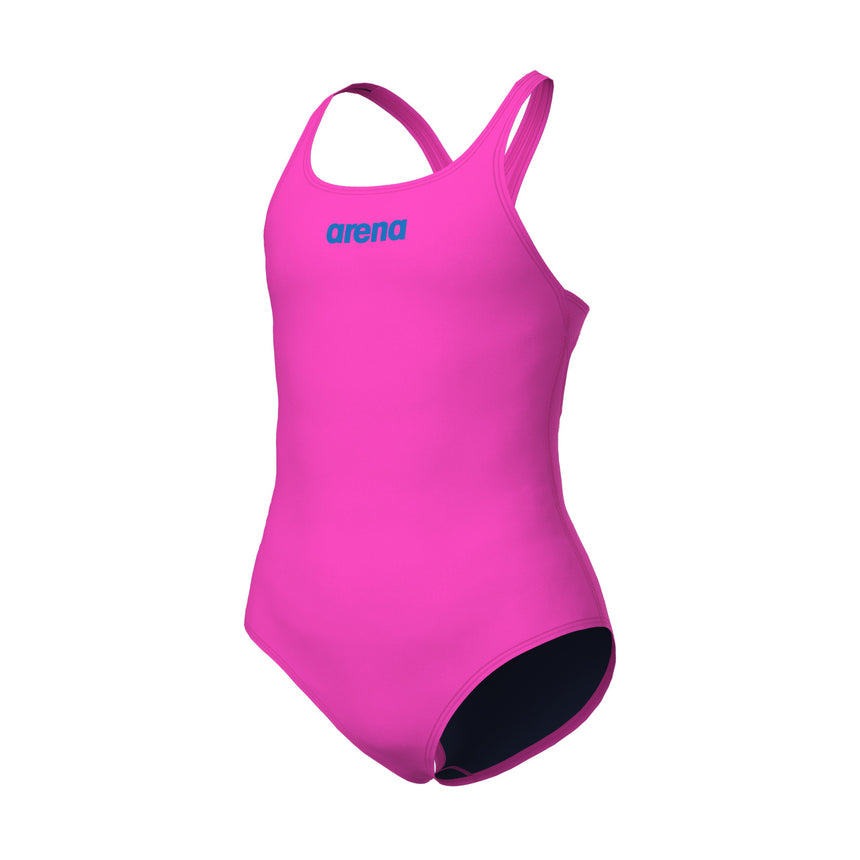 Arena Girls Swimsuit Team Swim Pro Solid Shocking Pink-Blue