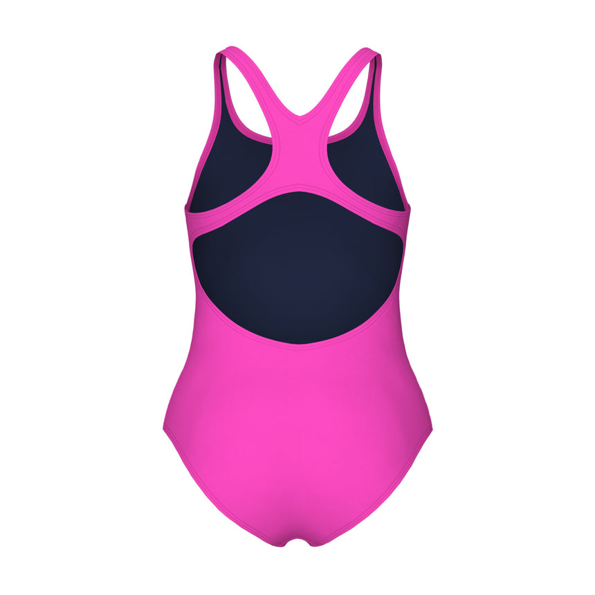 Arena Girls Swimsuit Team Swim Pro Solid Shocking Pink-Blue