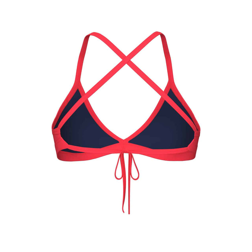 Arena W Team Swim Top Tie Back Solid bright Coral