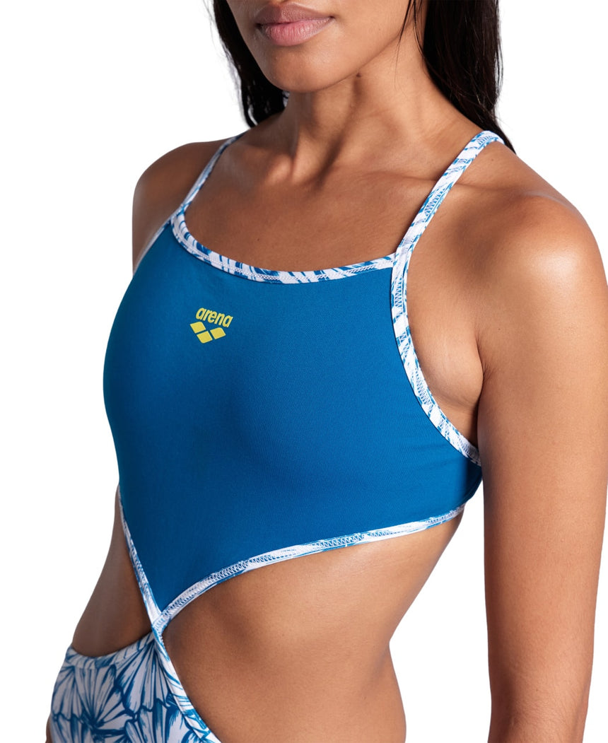 Arena Damen Badeanzug Rule Breaker Twist N Mix R White-Blue Cosmo