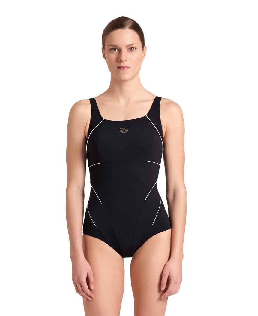Arena W Jewel One Piece Low C Cup R Black-White