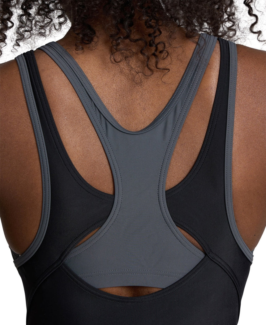 Arena Badpak Solid Control HI Power Back Zwart-Asfalt