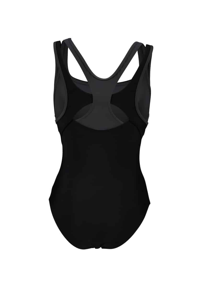 Arena Badpak Solid Control HI Power Back Zwart-Asfalt