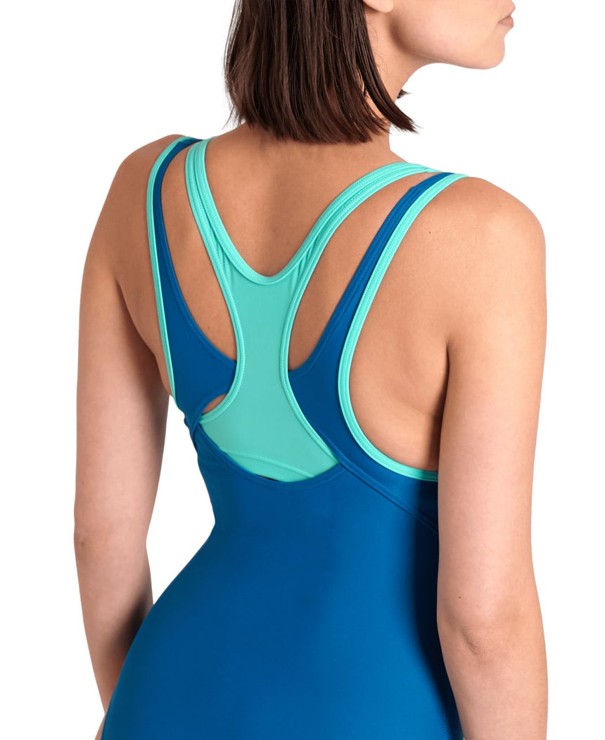 Arena Badpak Solid Control Power Back Blauw-Kosmos-Water