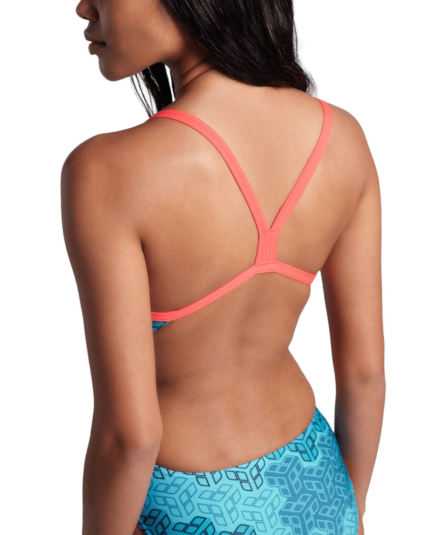 Arena W Camo Kikko Swimsuit Challenge Back fluo Red-Multi