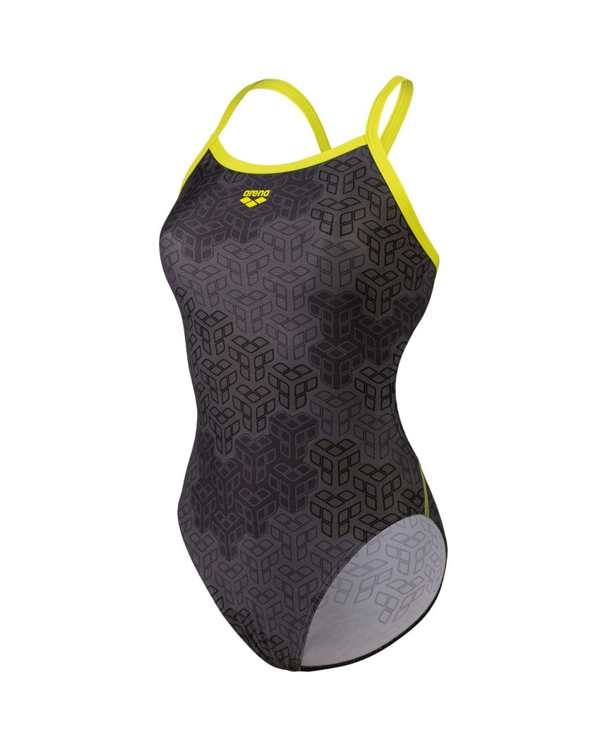 Arena W Camo Kikko Swimsuit Challenge Back soft Green-Black