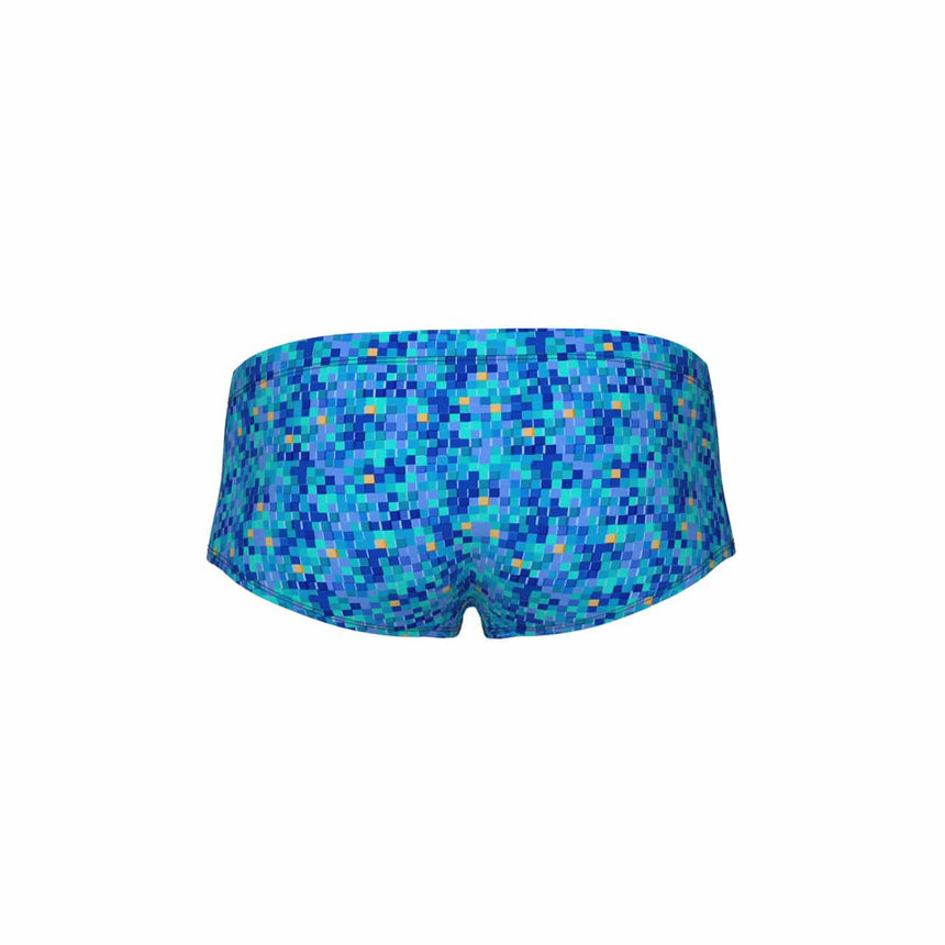 Arena Mens Pooltiles Swim Low Waist Short Blue Multi