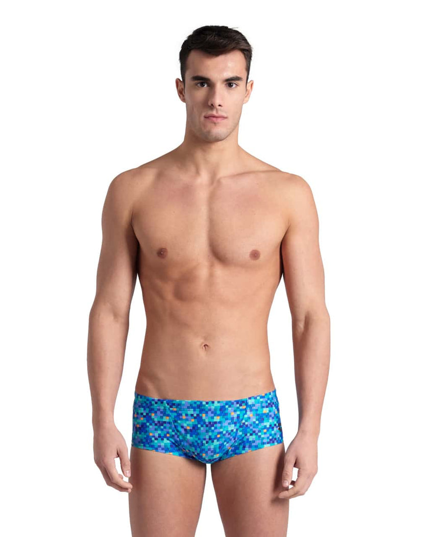 Arena Mens Pooltiles Swim Low Waist Short Blue Multi