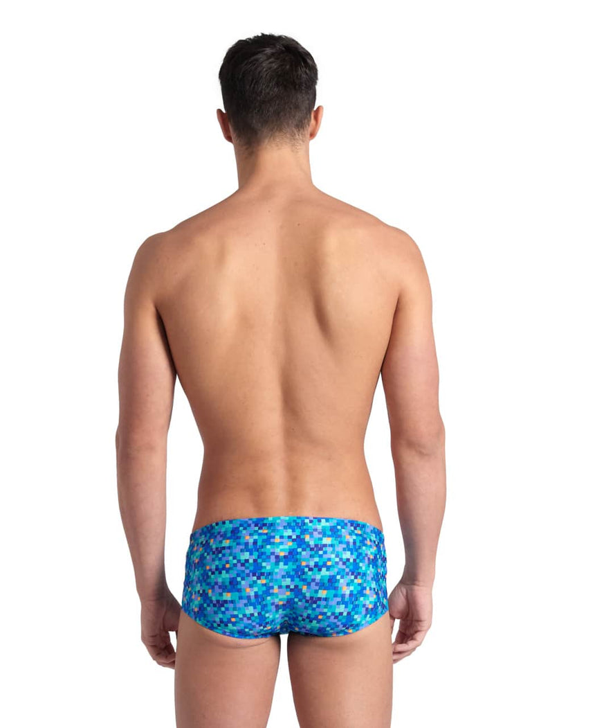 Arena Mens Pooltiles Swim Low Waist Short Blue Multi