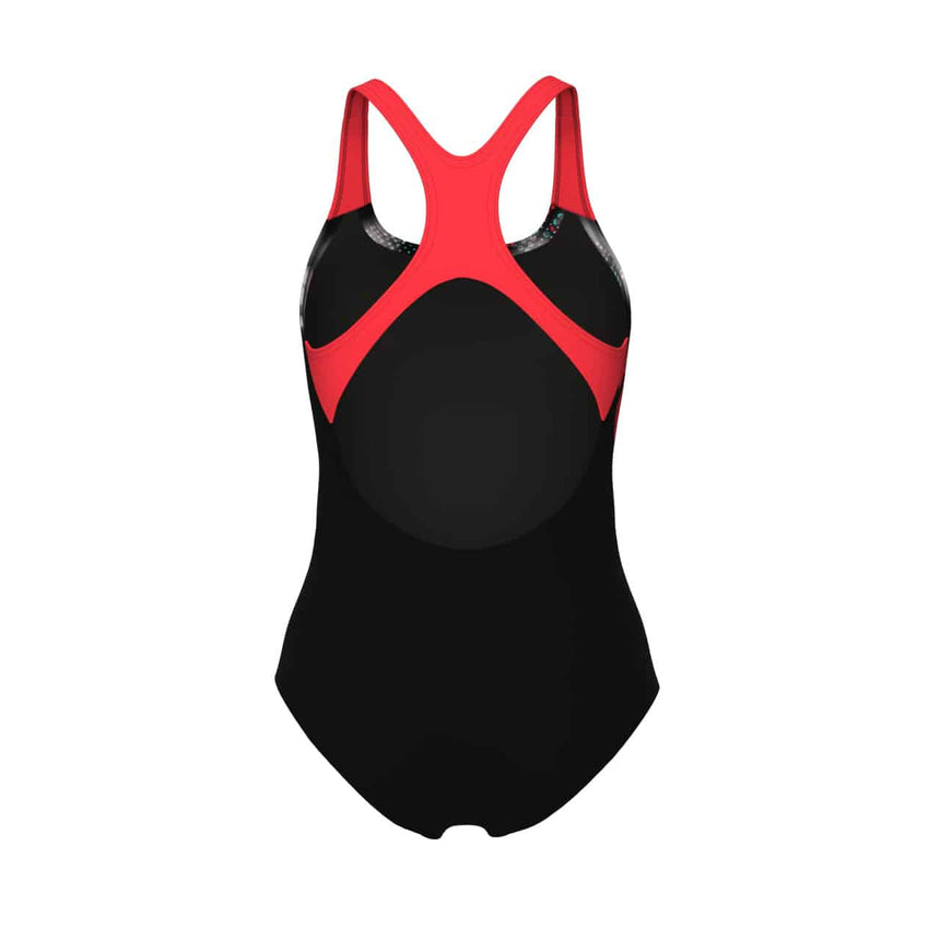 Arena Swimsuit W Splash Point Swim Pro Back Black-Fluo Red