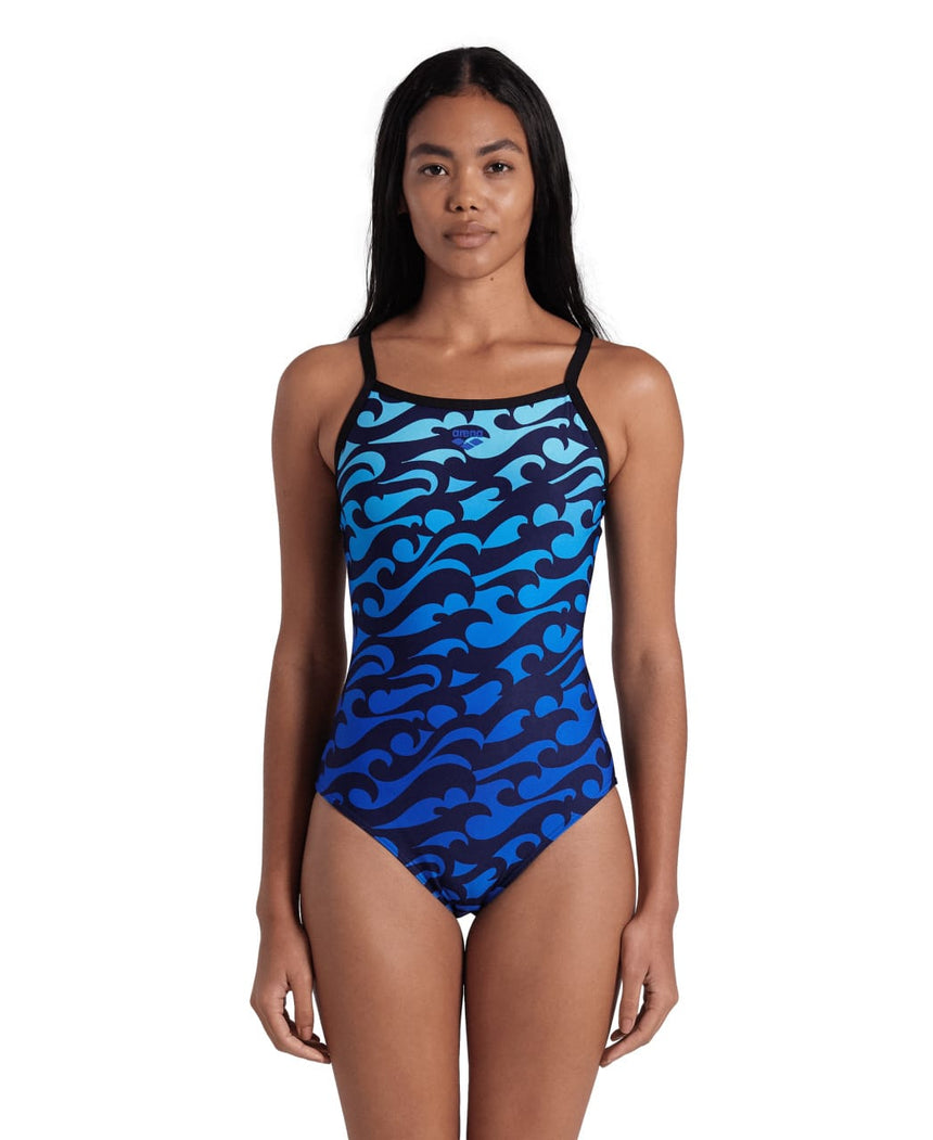 Arena W Surfs Up Swimsuit Lightdrop Back black-black Multi