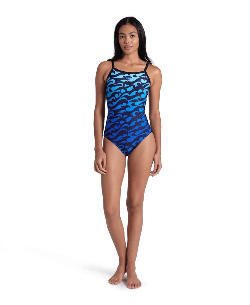Arena W Surfs Up Swimsuit Lightdrop Back black-black Multi