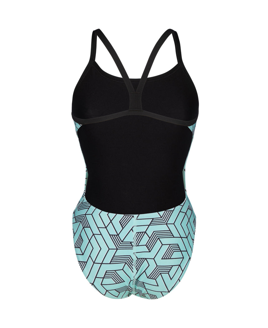 Arena Badpak Escape Challenge Back Zwart-Waterblauw-Multi