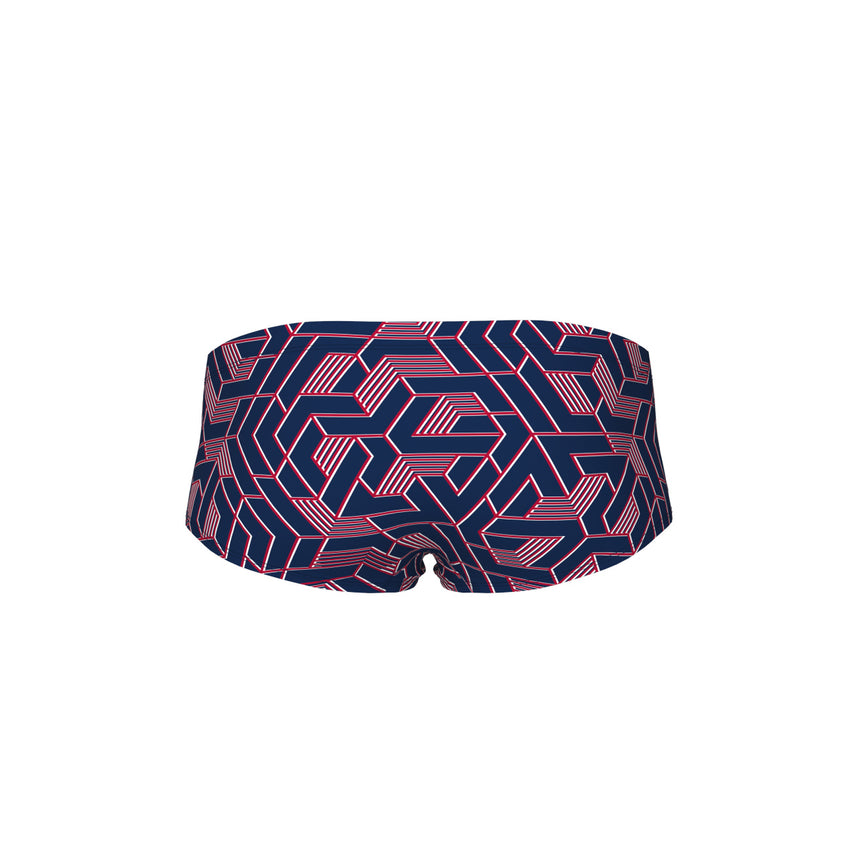 Arena Zwemslip Escape Low Waist Team Rood-Wit-Blauw