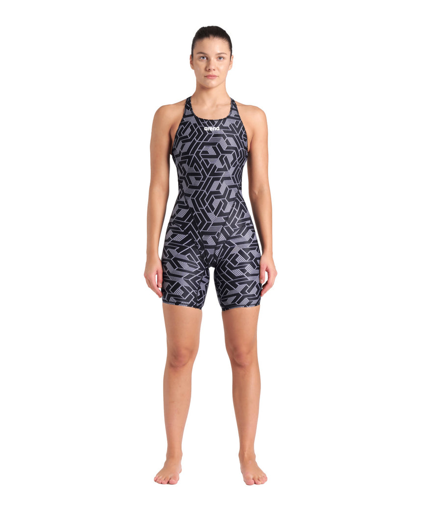 Arena Full Body Badpak Printed Zwart-Multi