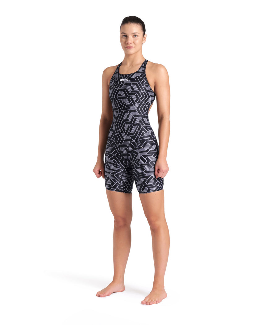 Arena Full Body Badpak Printed Zwart-Multi