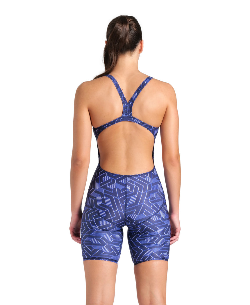 Arena Full Body Badpak Printed Marineblauw-Multi