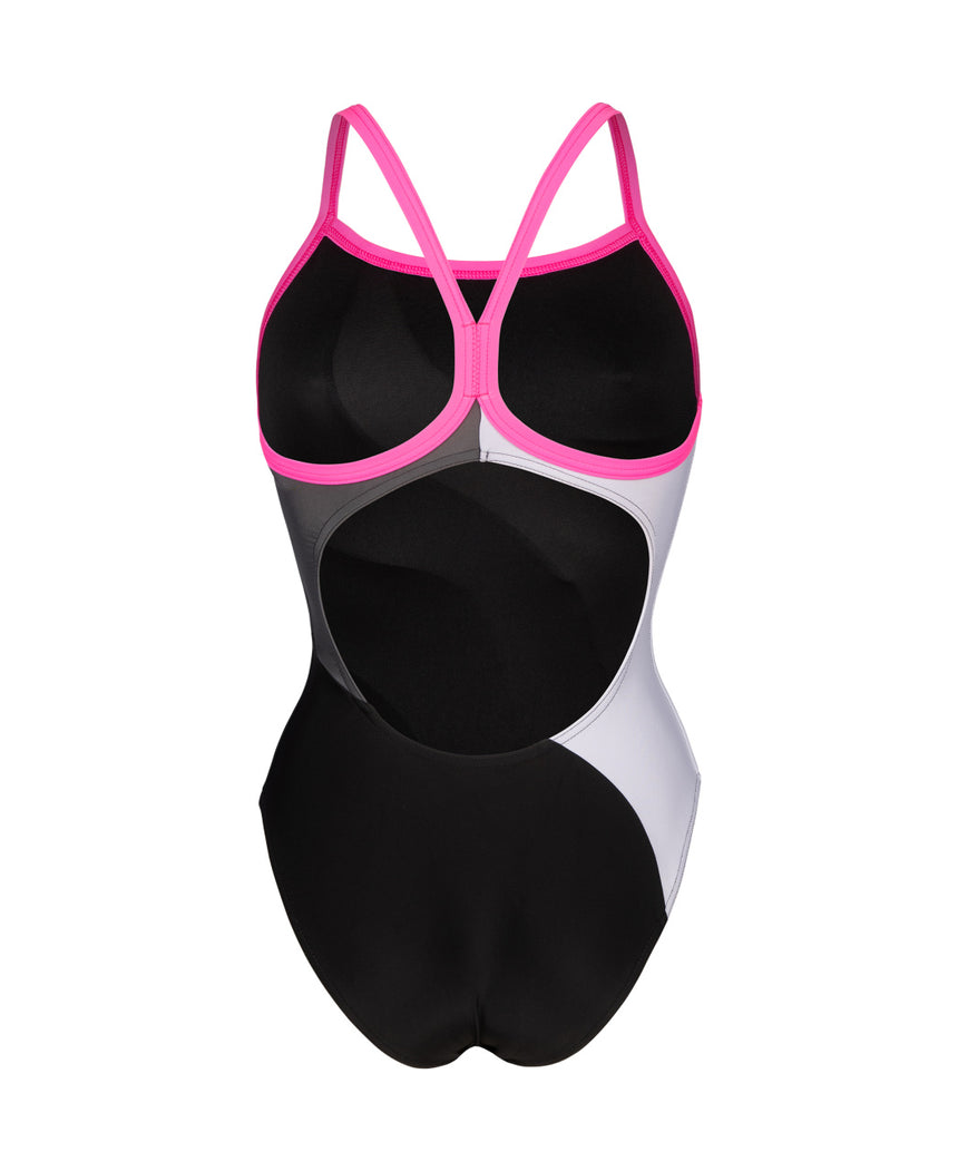 Arena Badpak Multi Slices Lightdrop Back Zwart-Wit