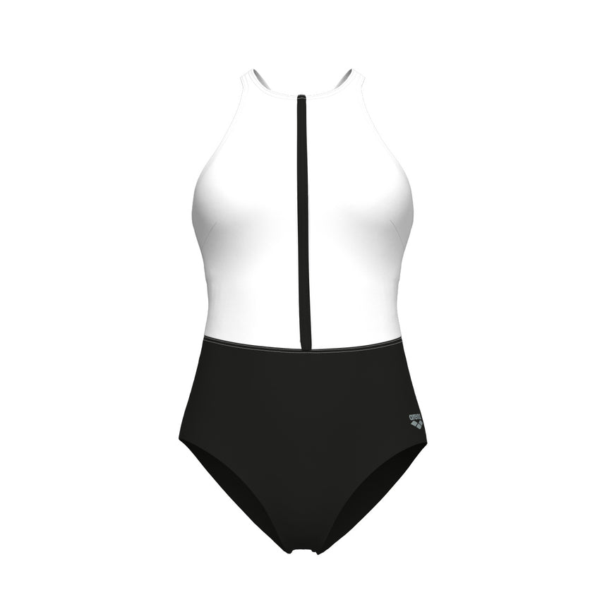 Arena Badpak Silvia Cross Back C Cup Zwart-Wit-Zwart