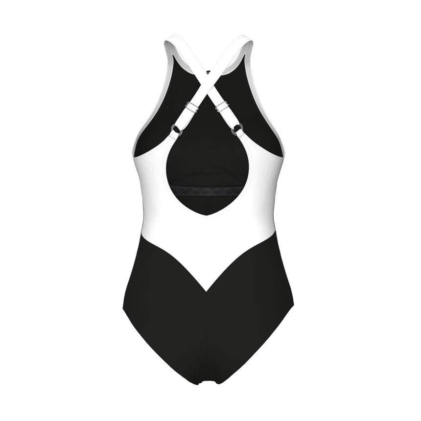 Arena Badpak Silvia Cross Back C Cup Zwart-Wit-Zwart