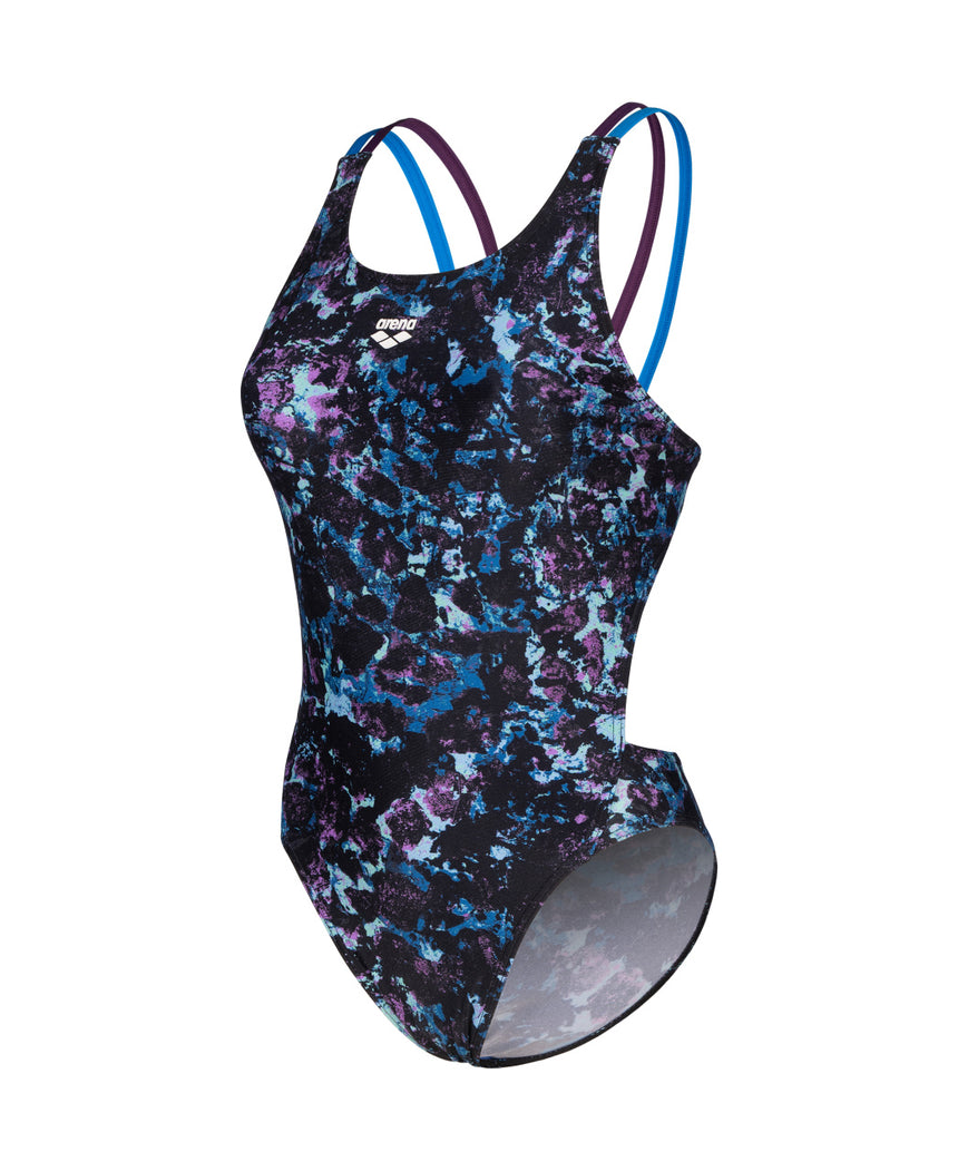 Arena Badpak Rockin Swim Tech Multi Blauw-Rivier-Paars