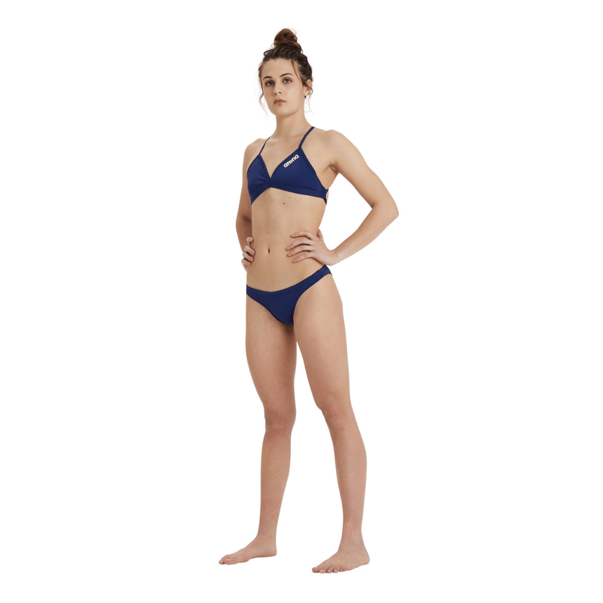 Arena Bikini Top Team Tie Back Navy
