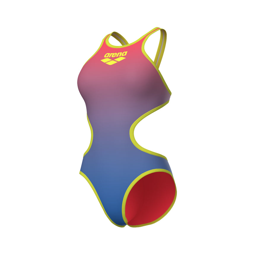 Arena Women's One Shaded Print Tech One Back Swimsuit angled product view