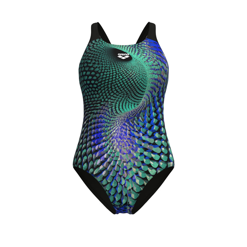 Arena Women's Peacock Swim Pro Back Swimsuit front product view