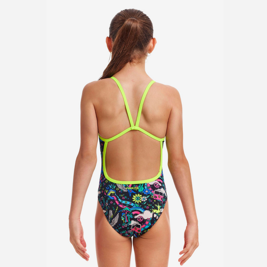Funkita Girls Swimsuit Single Strap One Piece Hippy Dippy